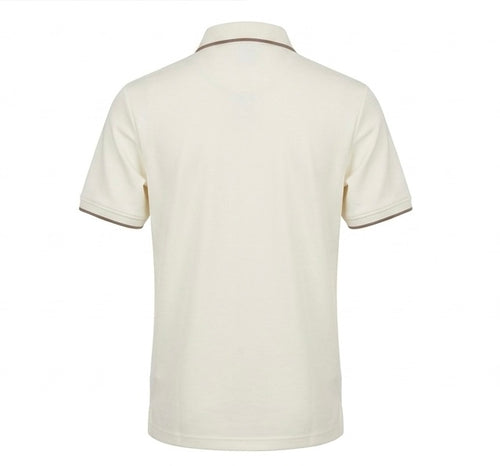 DENIM AND FLOWER BEIGE MEN’S POLO T-SHIRT