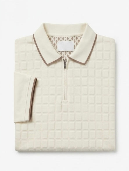 DENIM AND FLOWER BEIGE MEN’S POLO T-SHIRT