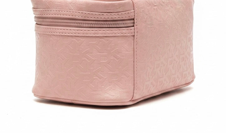 DKNY Signature Embossed Traincase Rose Case Cosmetic Bag DA050ES9