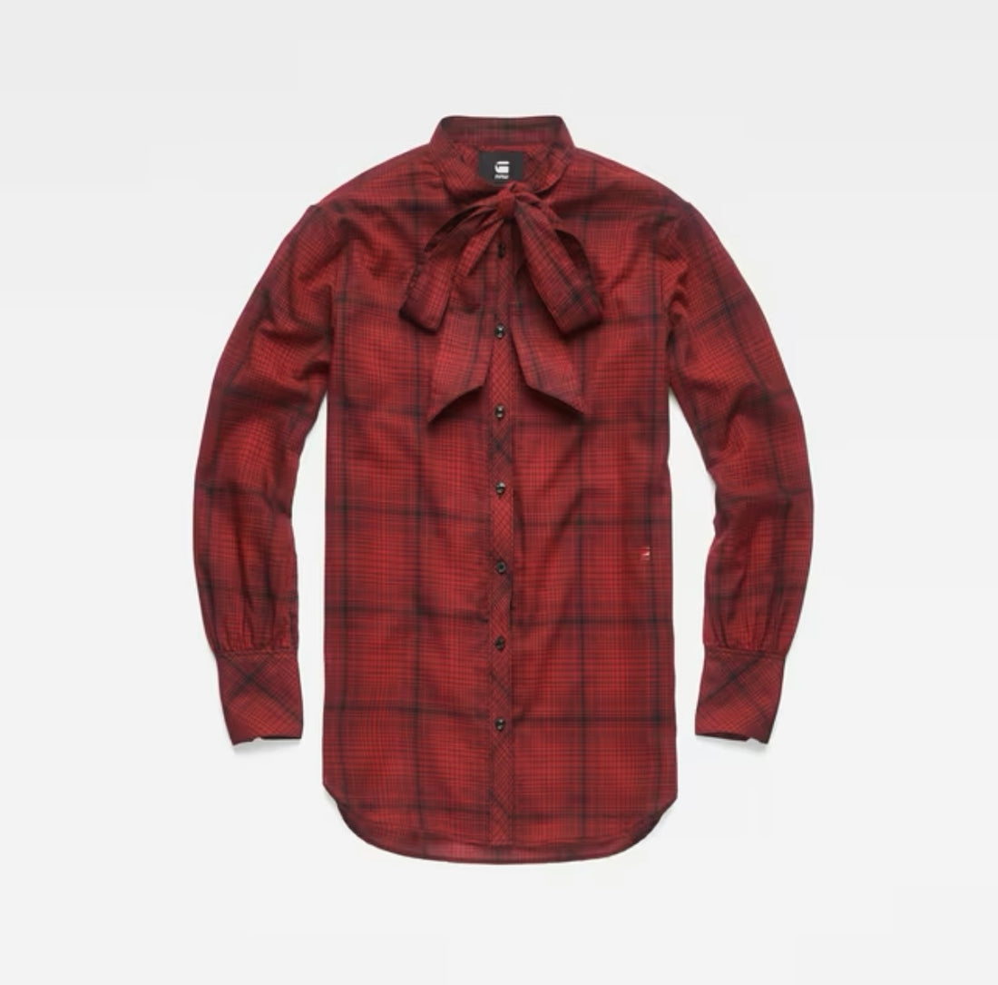 G-Star Raw Deline Bf Bow Blouse Wmn L\S DK أسود/DK Baron Check Lt Wr Dorothy Bevis Check D11170-A663-9943-91