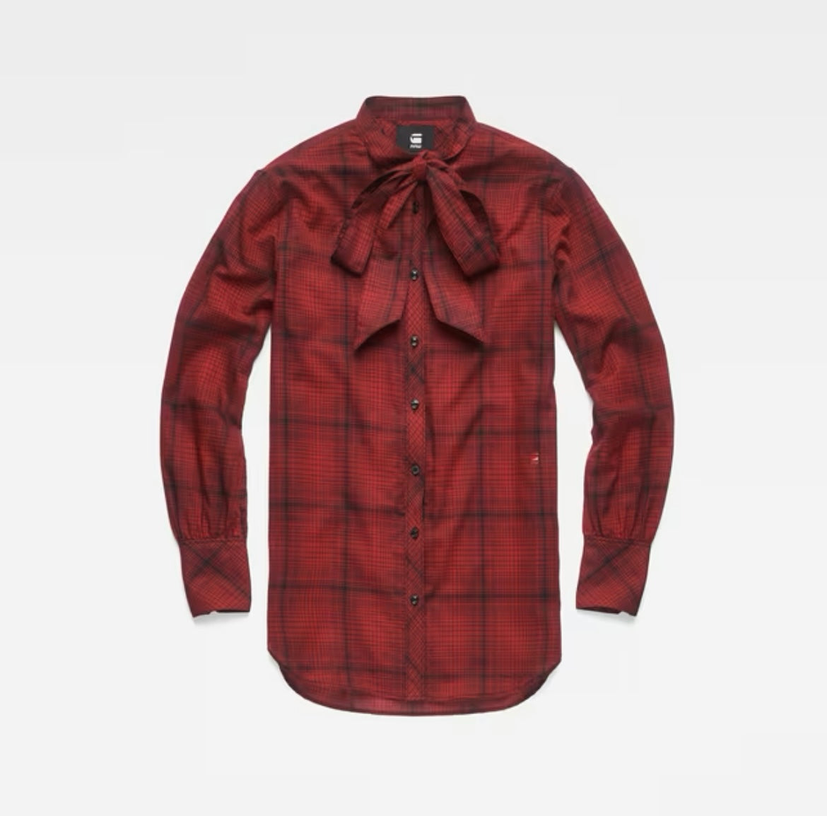 G-Star Raw Deline Bf Bow Blouse Wmn L\S DK Black/DK Baron Check Lt Wr Dorothy Bevis Check