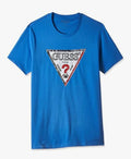 GUESS BLUE MEN’S TRIESLEY TRIANGLE LOGO T-Shirt M1RI72K8FQ1-G7DQ