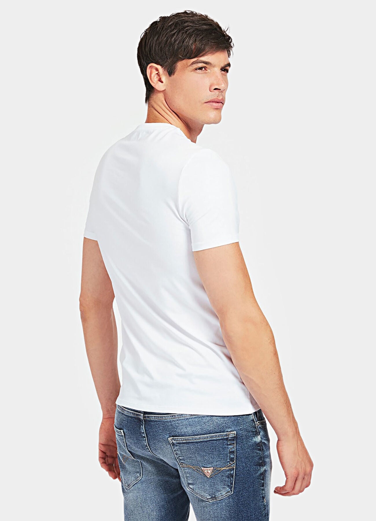 GUESS FOLLOW US Tee White