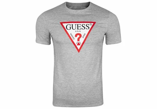 GUESS MEN'S T-SHIRT ORIGINAL LOGO GREY