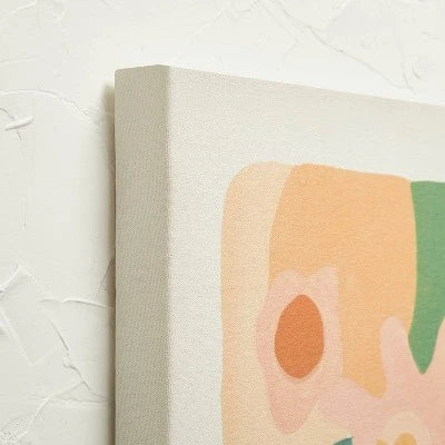 61 cm X 76 cm - Floral Abstract Unframed Wall Canvas Green - Opalhouse Designed with Jungalow (Open Box)