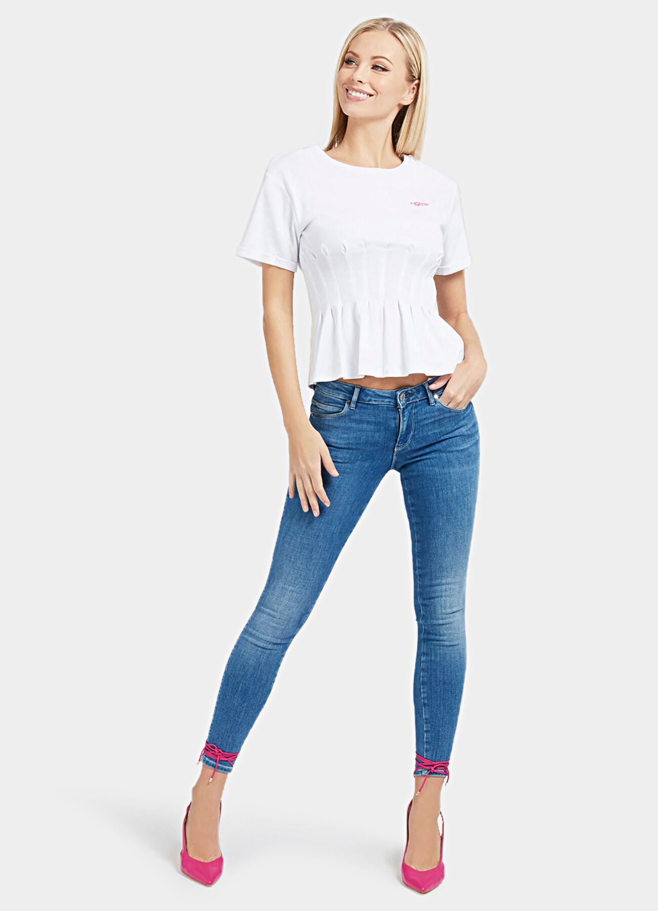 ALYSSA Cotton t-shirt White color