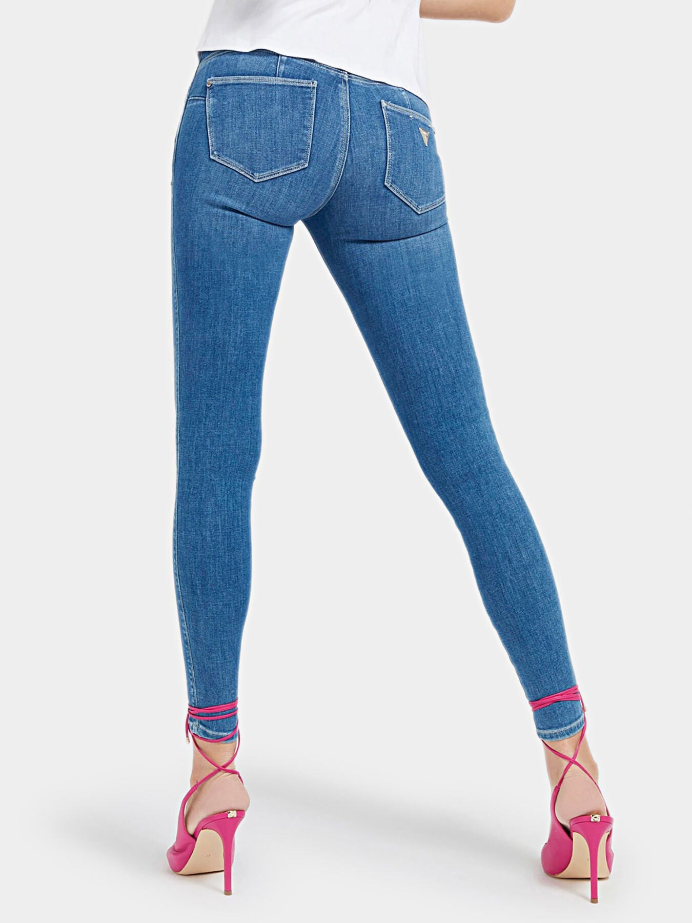 GUESS WOMEN DENIM PANTS W1RAJ2D4AK3-ALBM