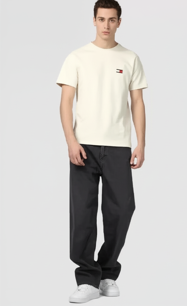 Tommy Jeans Men’s White Cotton T-Shirt