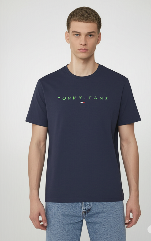 Tommy Jeans Men’s Dark Navy Cotton T-Shirt