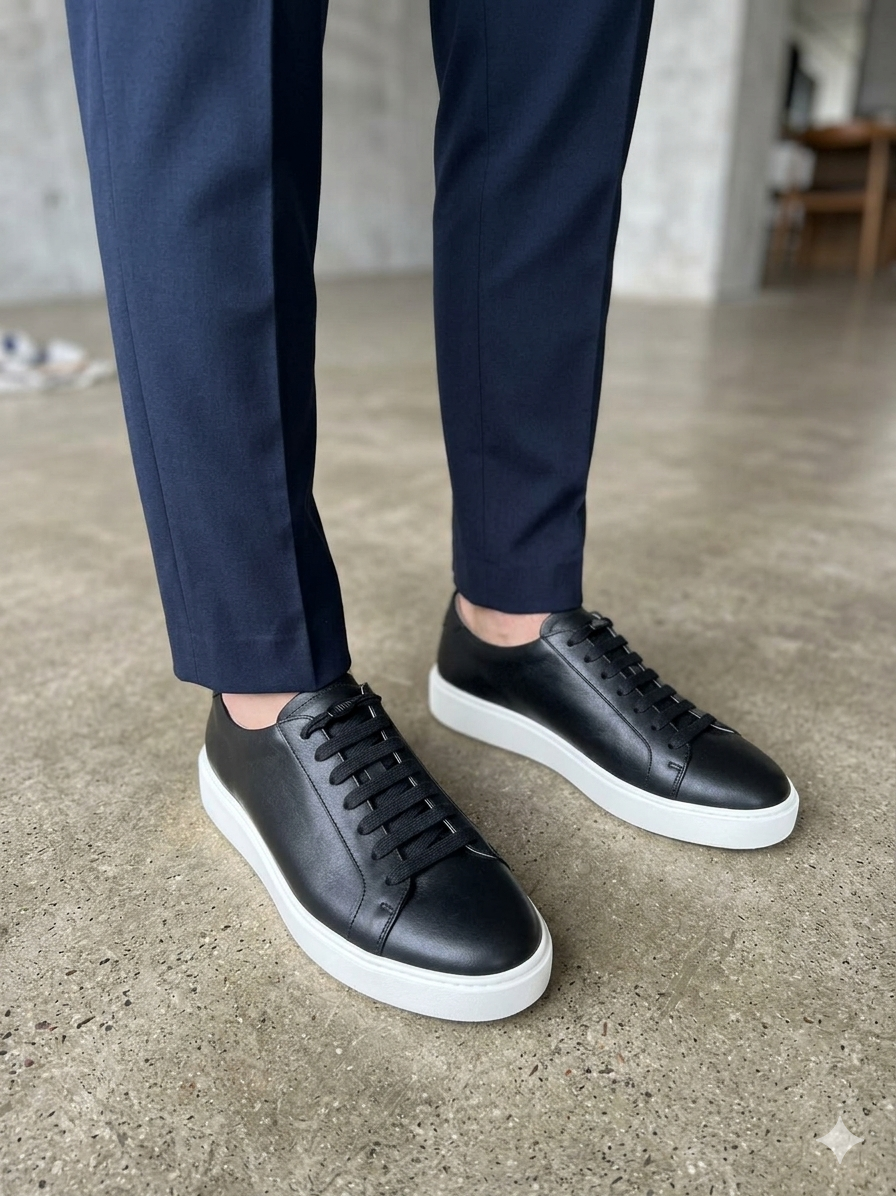 Massimo Dutti Men's Toyon Trainers Black