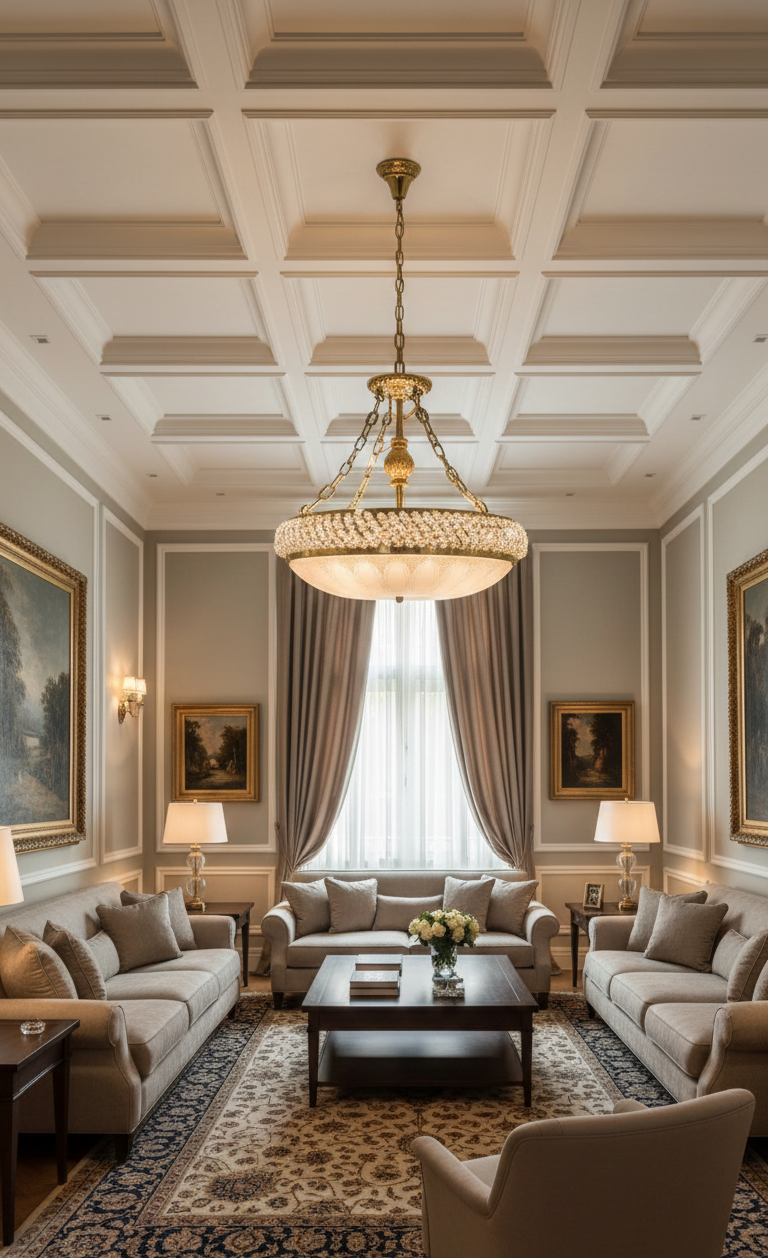 Classic Crystal Basket Chandelier ( without Light bulb )