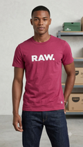 gstar magenta tshirt raw logo