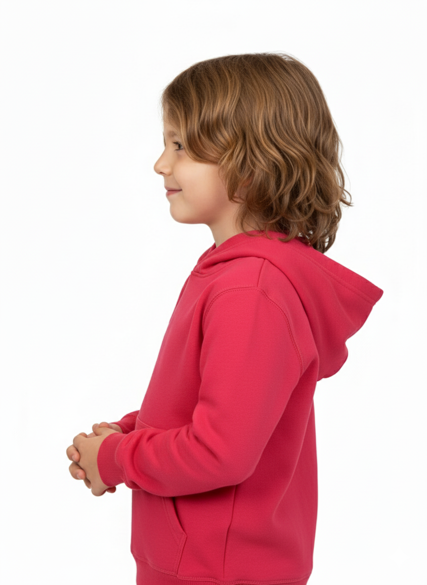 MTA Sports Hoodie, 8-16Yrs, Solid Bright Pink Fleece