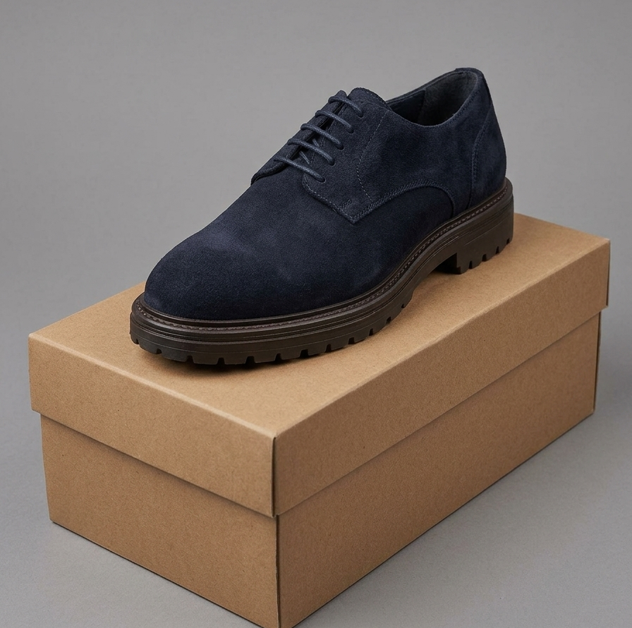 MASSIMO DUTTI Split Suede Derby Shoes