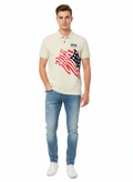 U.S. POLO ASSN SINCE1890 CREAM T-SHIRT