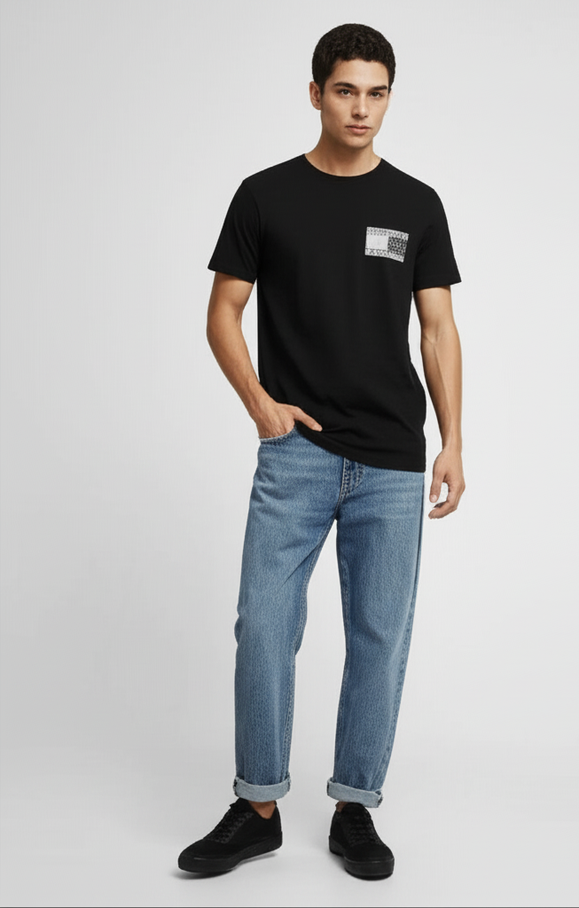 Tommy Jeans Men’s Black Cotton T-Shirt