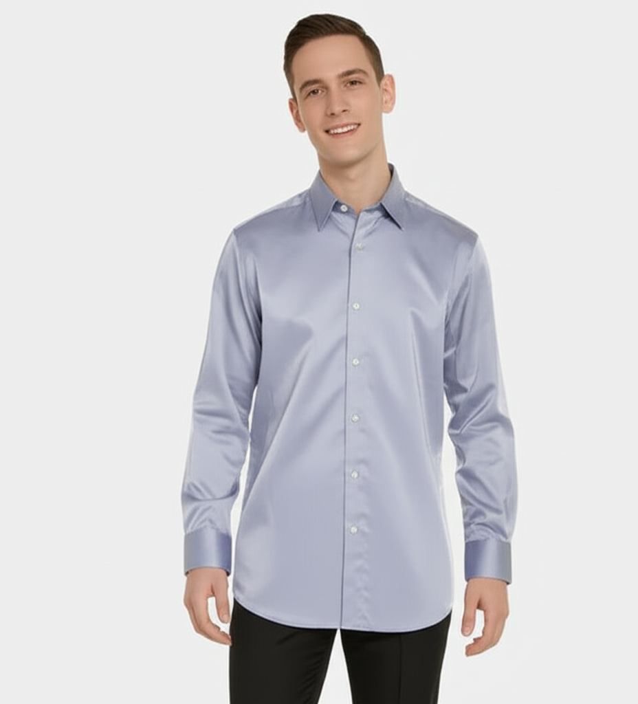 Men’s Light Blue Long Sleeve Shirt – Classic & Comfortable Casual Wear