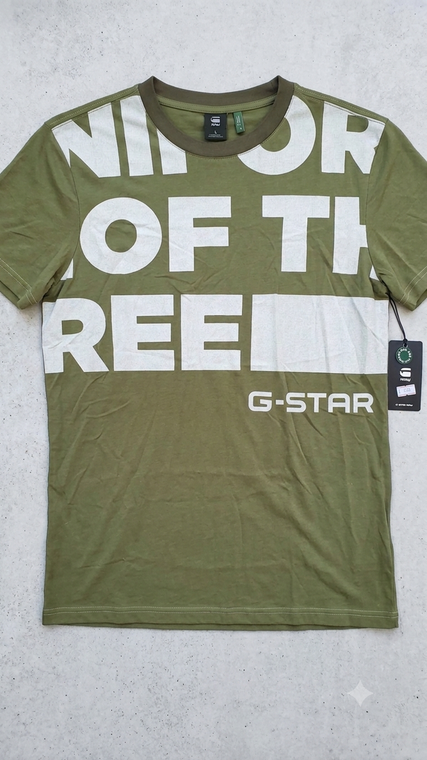 G-Star RAW Graphic Print T-Shirt – Olive Green