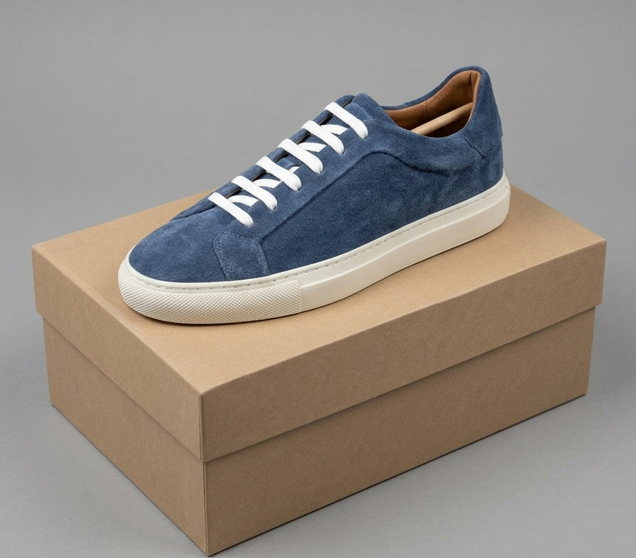 Massimo Dutti Blue suede sneakers