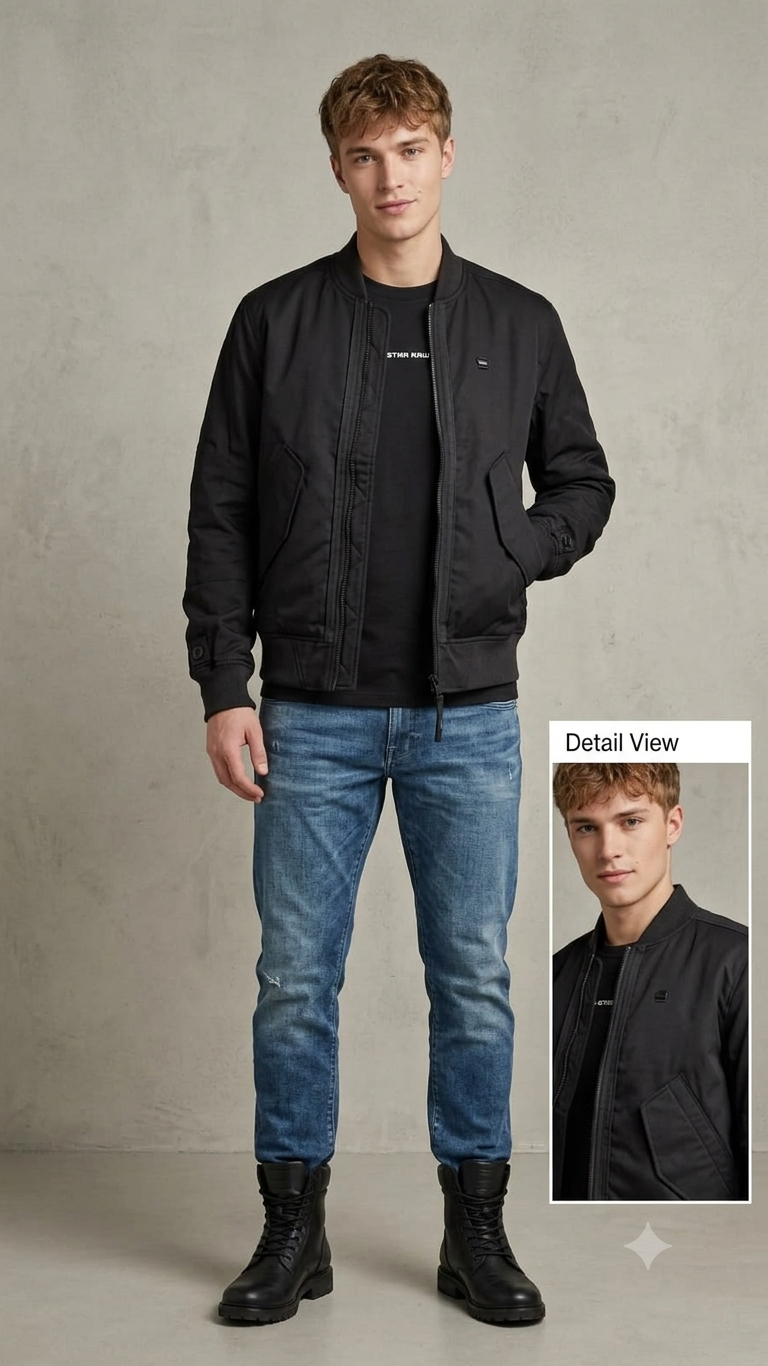 G-Star RAW Flight Military-Inspired Bomber Jacket