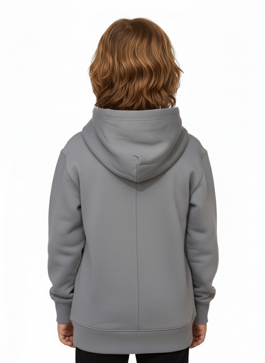 Colourful Planet Colourful Planet Kids Hoodie, 6-20 Yrs, Solid Grey