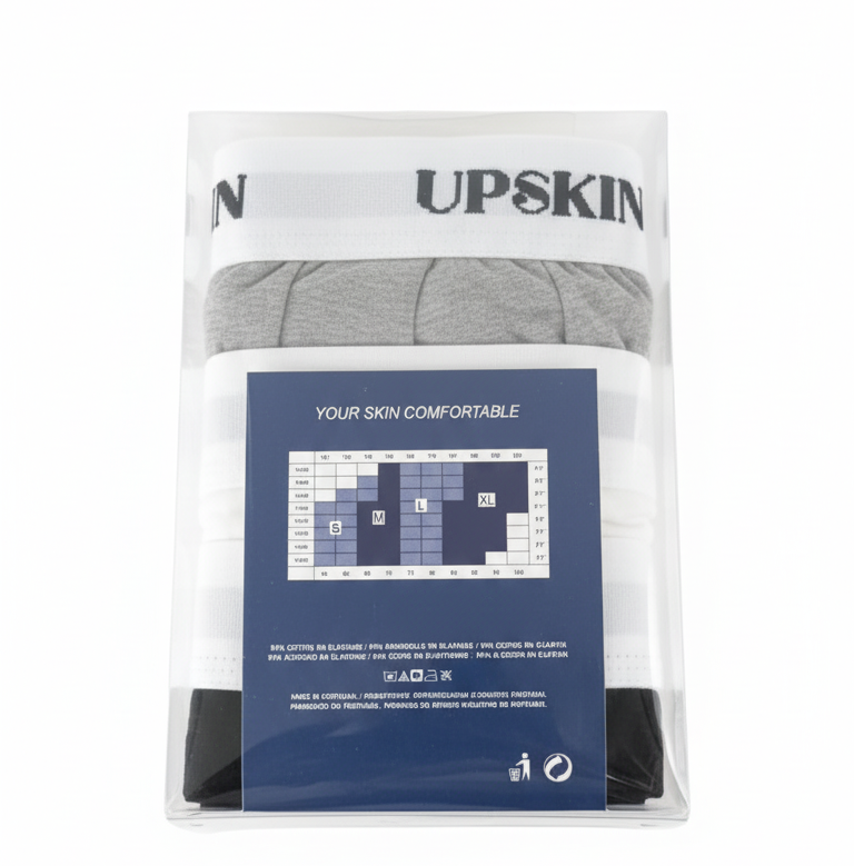 UPSKIN Essential Cotton Stretch Boxer Shorts - 3 Pack