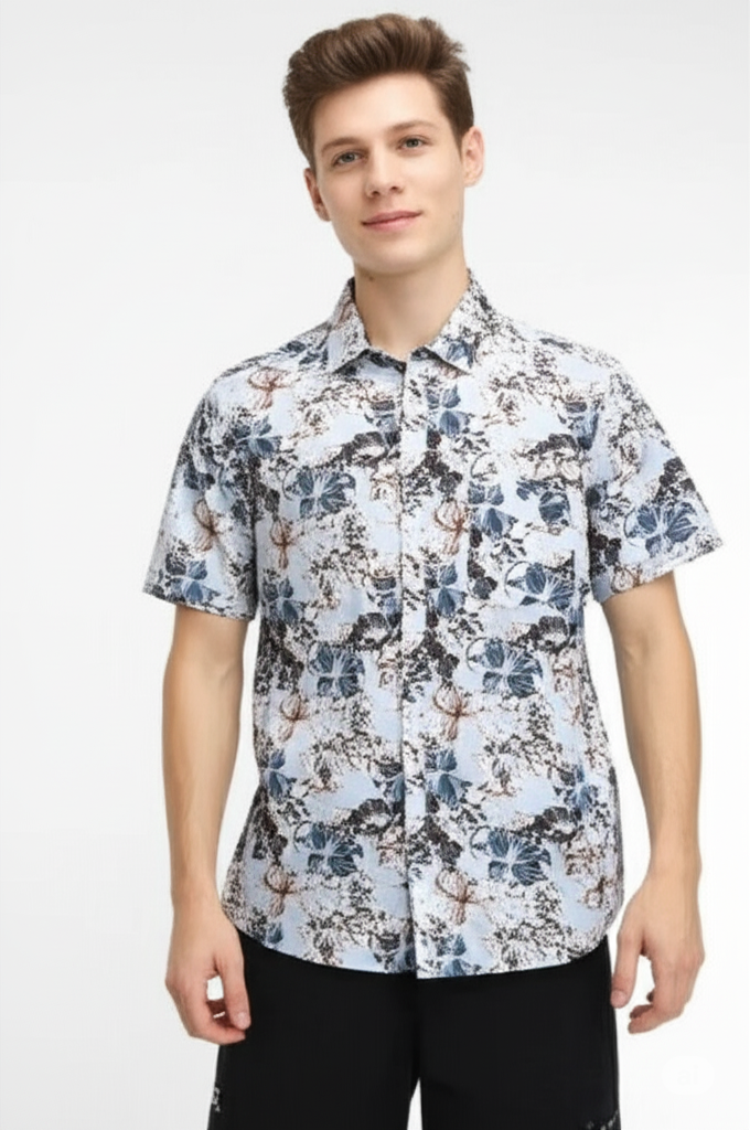 Denim & Flower Ricky Singh Men’s Floral Shirt – Trendy Casual Style