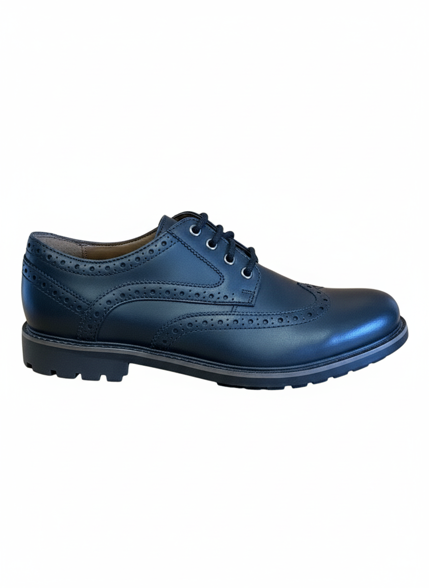 CLARKS CURINGTON WING MEN'S BLACK LEATHER NON-SLIP BROGUE SMART SHOES