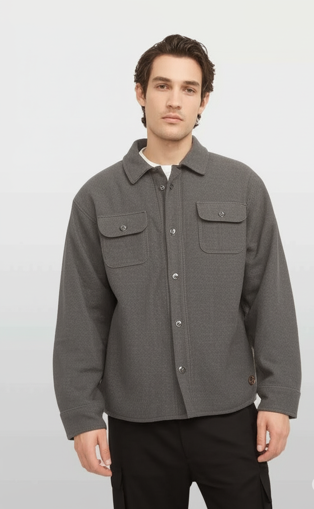 JACHS New York Men’s Gray Winter Jacket – Warm & Stylish Outerwear