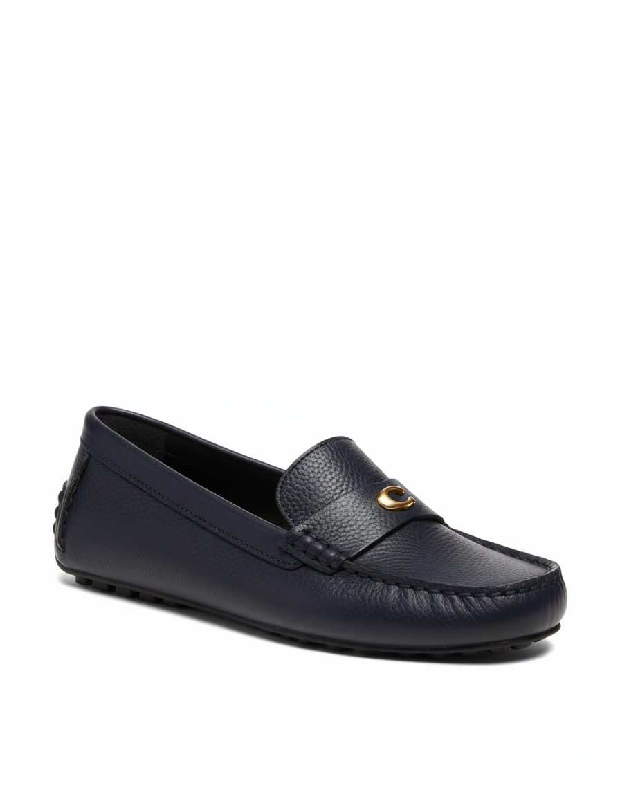 Coach Jocelyn Leather Loafer  Midnight Navy Blue