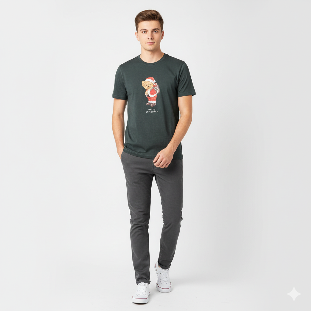 Denim Flowers Ricky Singh T-shirt Style CKPS Merry Christmas