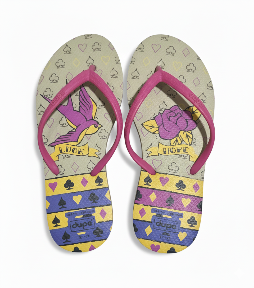 Dupe flip flop slippers for women's lucky design