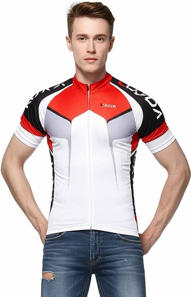 Lixada Men's Cycling Jersey Set Bicycle Short Sleeve Set Quick-Dry Breathable Shirt with 3D Cushion Shorts Padded