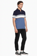 Cactus Boys Dark Blue & White Half Sleeve T-Shirt