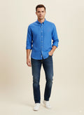 TOMMY HILFIGER CUSTOM FIT BLUE SHIRT