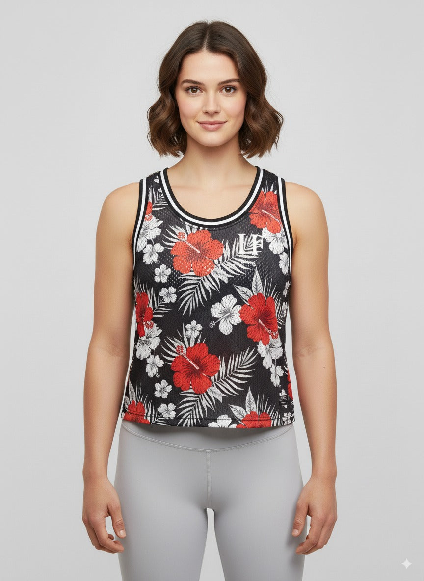 Wesc Women's T-shirt black color Ziad red and white