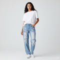 WOMEN'S RIPPED JEANS LIGHT BLUE