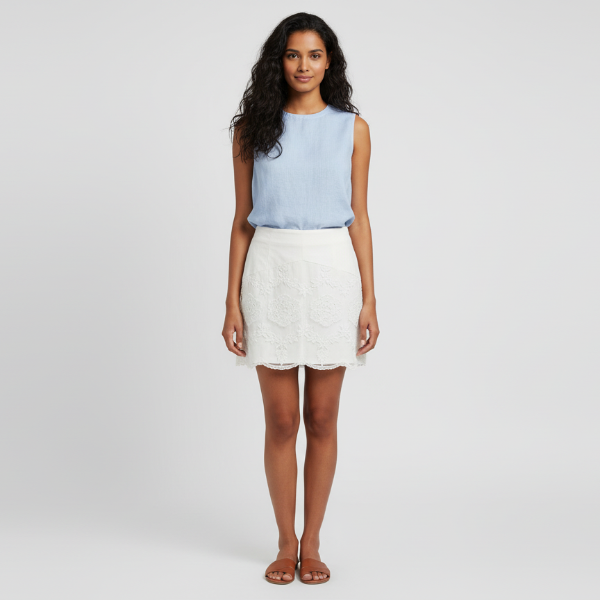 Farina.z Women's skirt in white