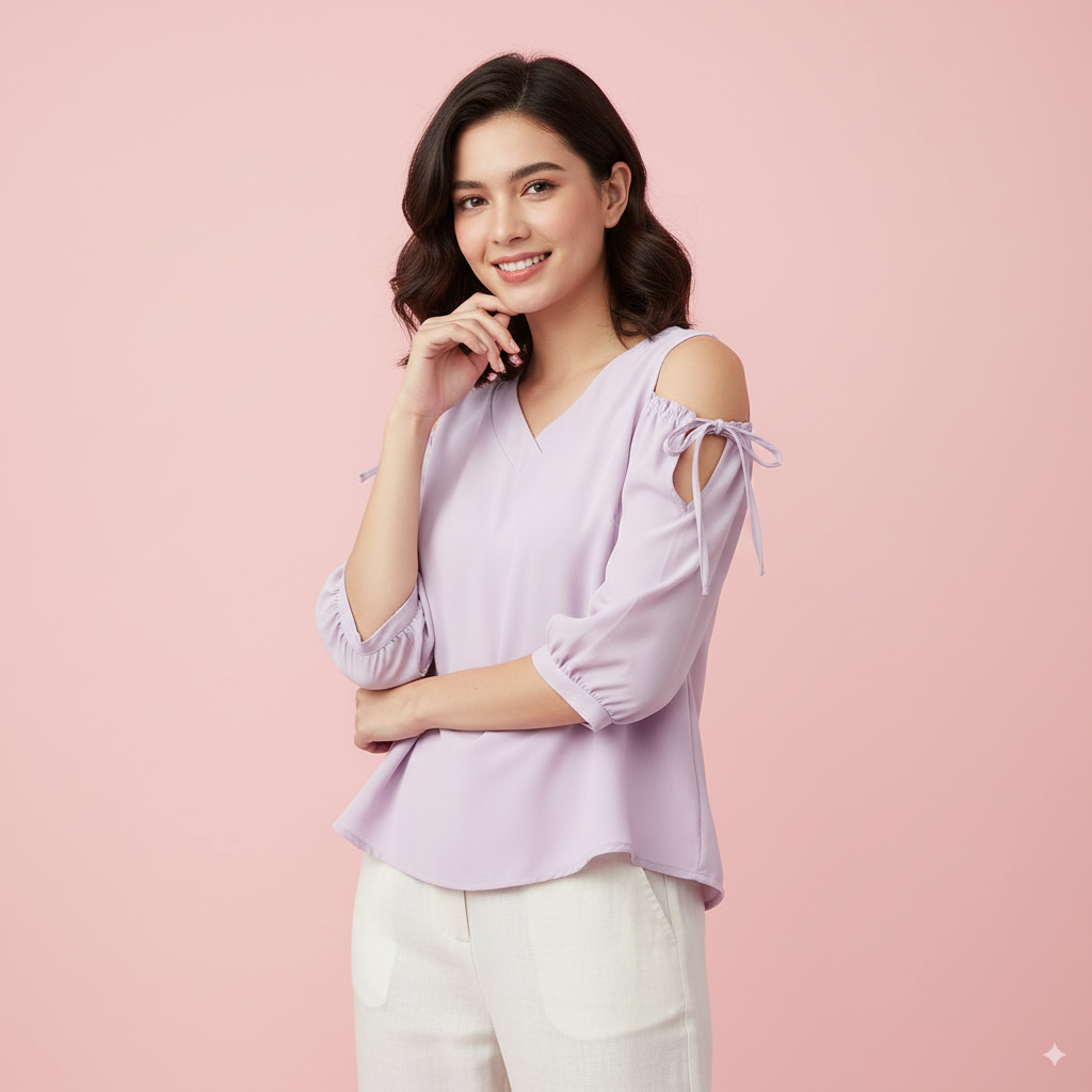 J&J NEW FASHION WOMEN'S PURPLE SHORT SLEEVE TOP