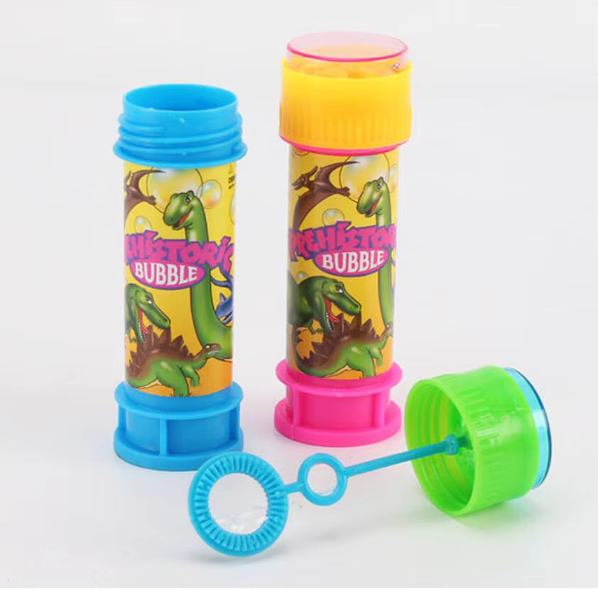 Dinosaur Plastic Maze Game Soap Bubble Water Toy for Children Kids 55ML 2 PIECE