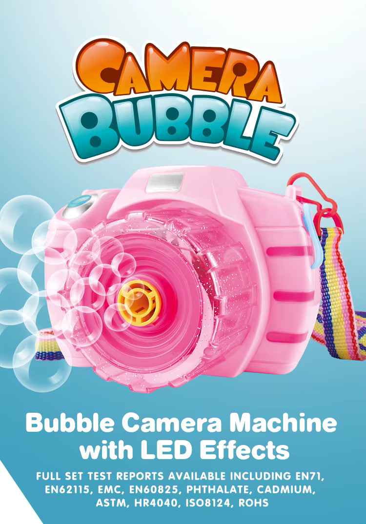 Bubble Pop Dream Bubble Machine CAMERA TYPE PINK COLOR
