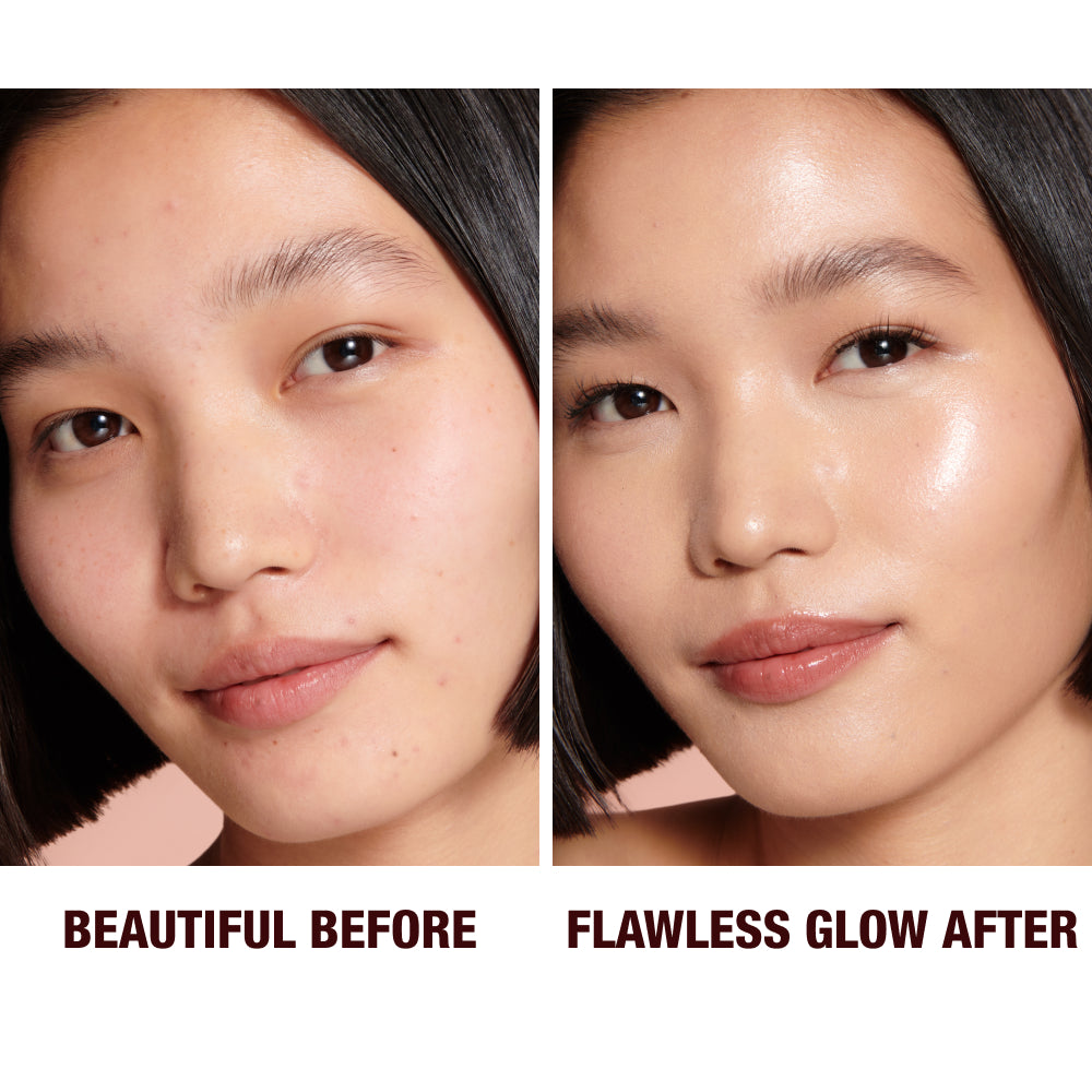 Charlotte Tilbury Hollywood Flawless Filter 2.5 Fair - before and after