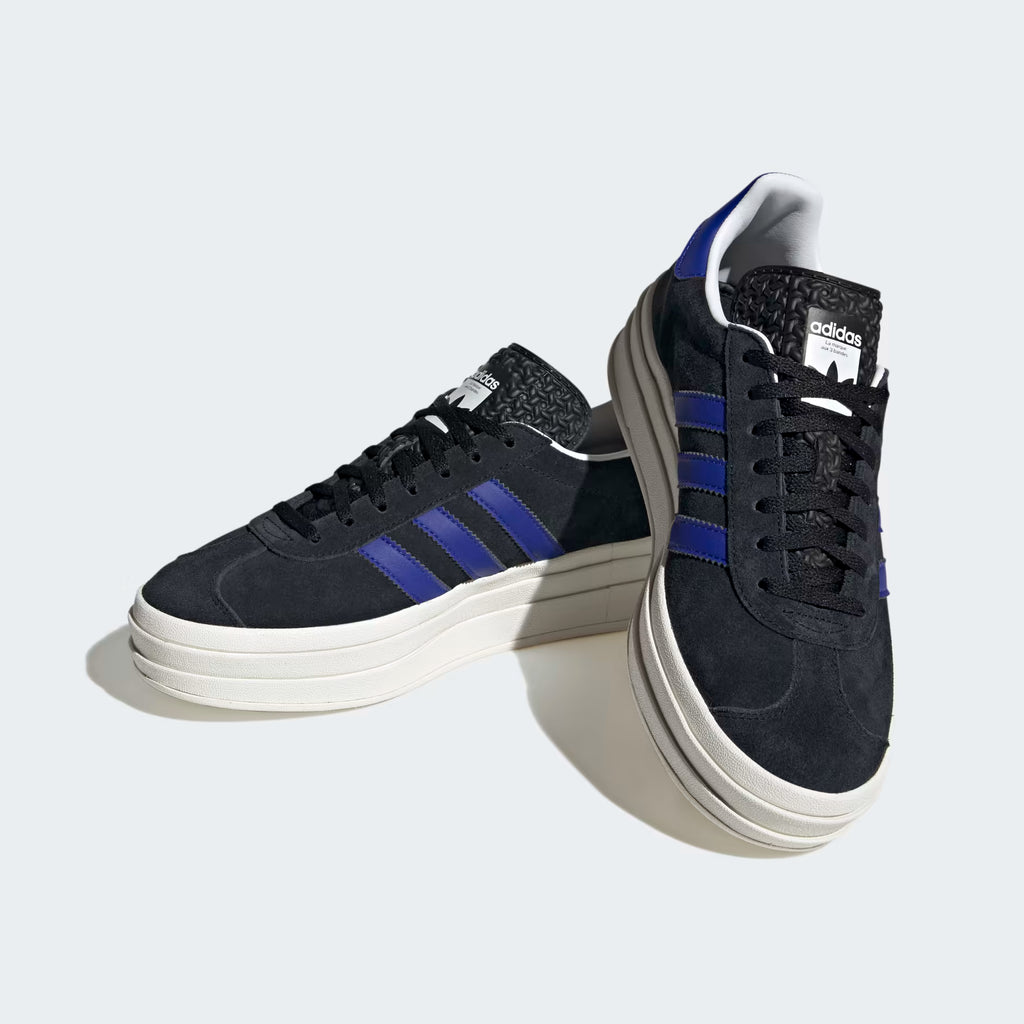 Adidas Wmns Gazelle Bold "أسود أزرق لامع" - [HQ4408]