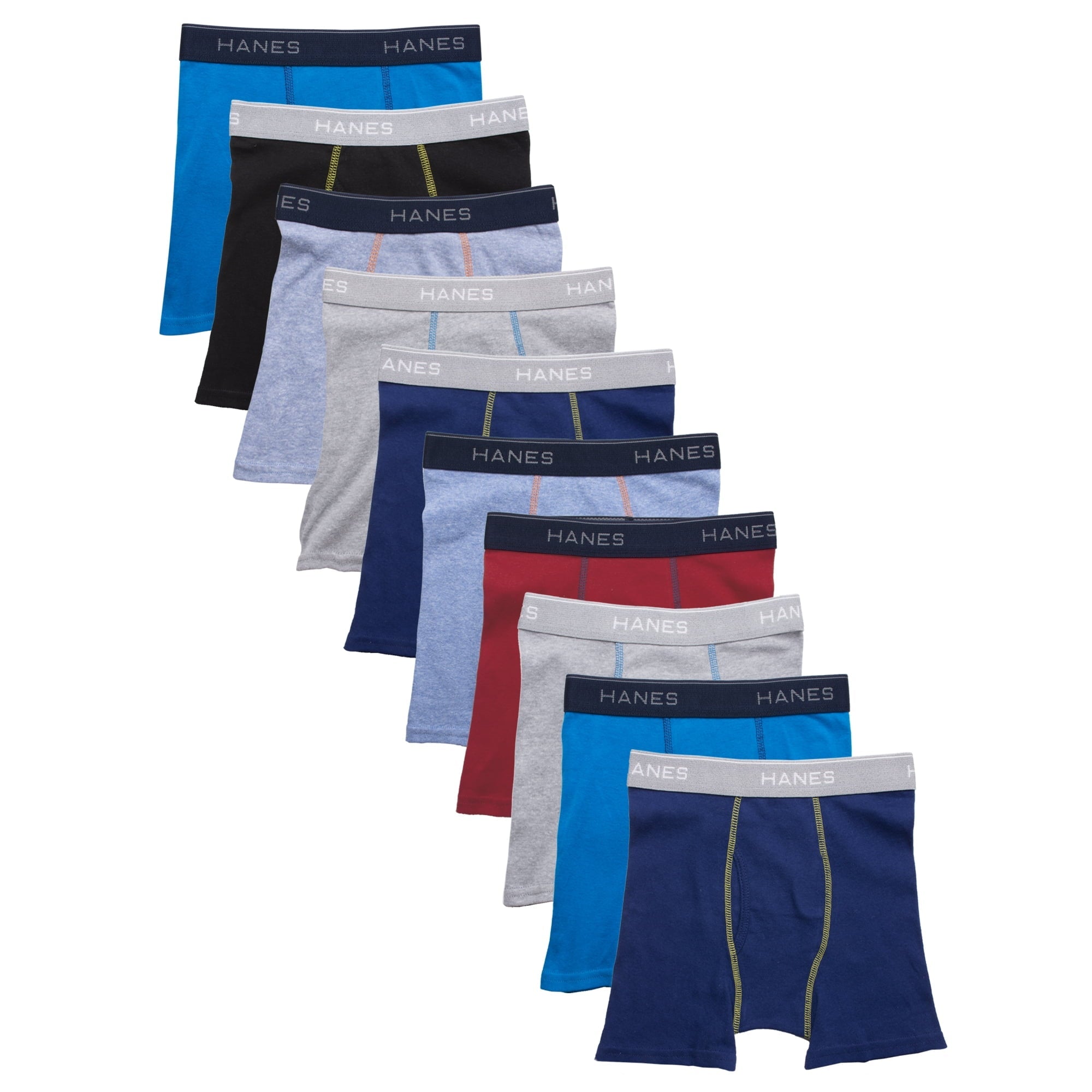 SIZE: S(6-8) - Hanes Boys’ Comfort Flex Tagless Boxer Briefs, 10 Pack