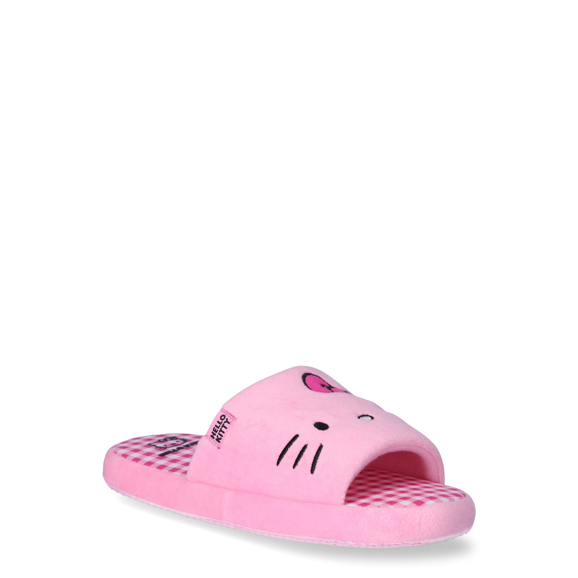 SIZE: 40 - Hello Kitty Women’s Embroidered Velour Slide Slippers