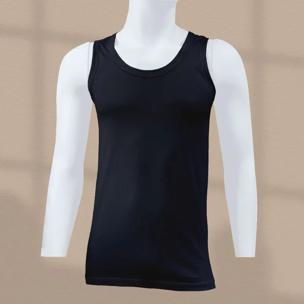 Undershirt Cotton Vests Sport -Lounge T-shirt for Men Black 