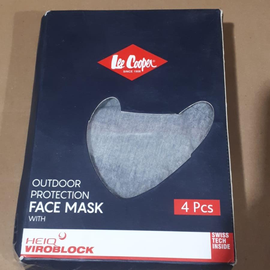 Lee Cooper Cotton Face Masks with HeiQ HyProTecht Filter and Minimum Fogging for Glasses Wearers