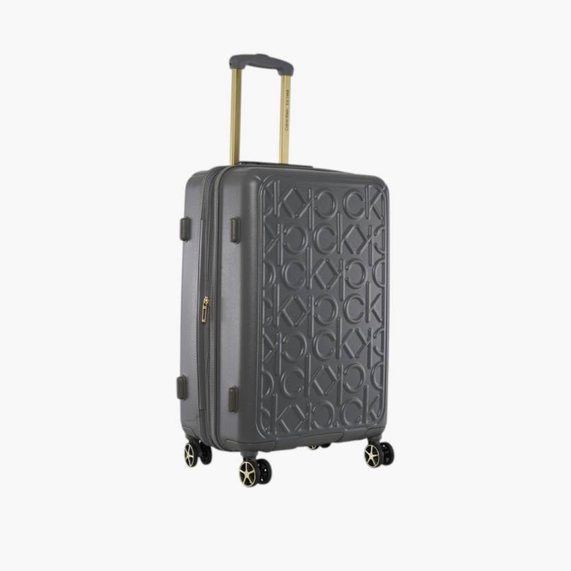 Calvin Klein Monogram Upright Grey Trolley Bag Luggage LH418BM2