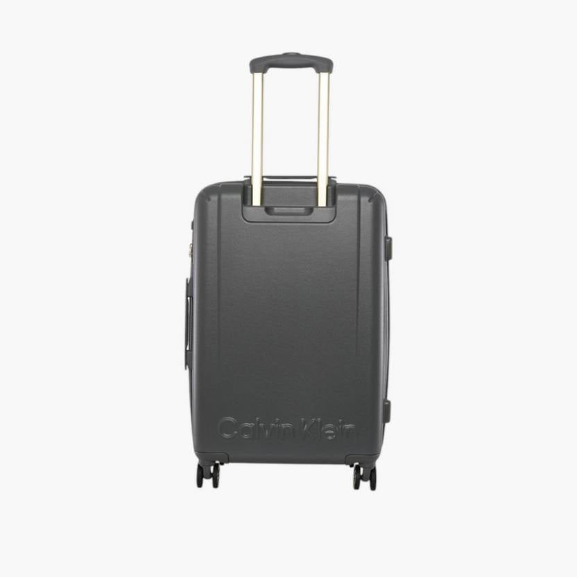 Calvin Klein Monogram Upright Grey Trolley Bag Luggage