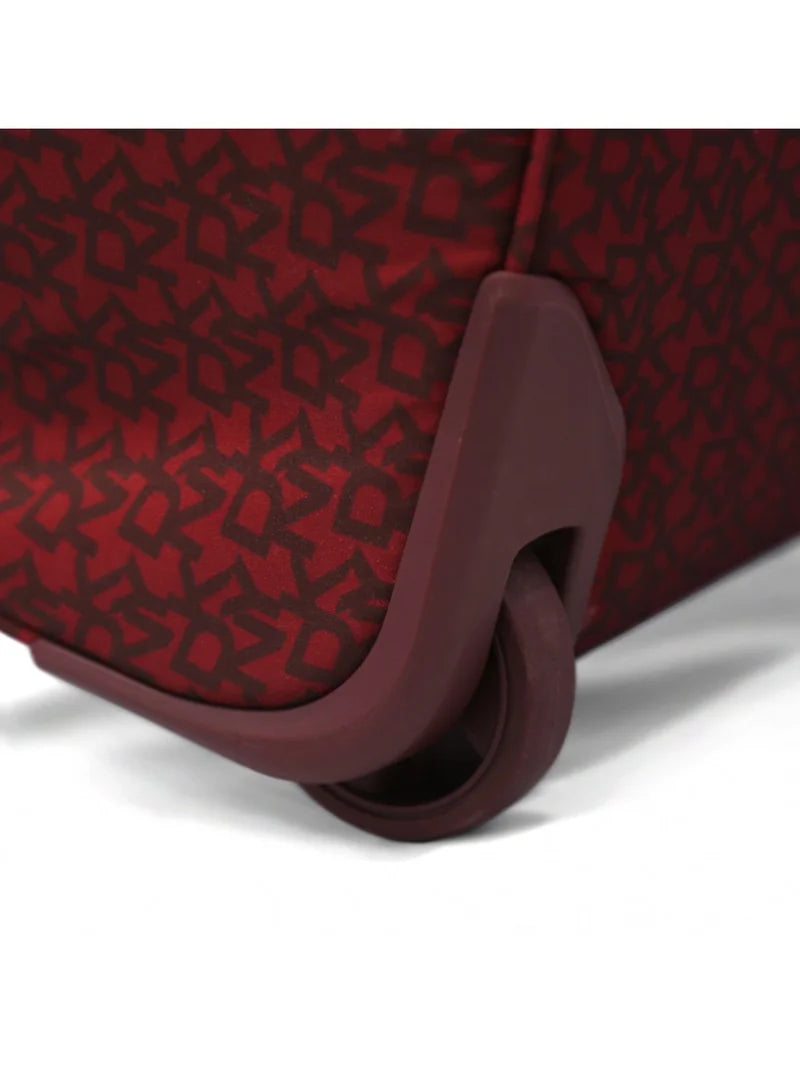 DKNY Vintage Signature Wheeled Duffle Dark Red Luggage